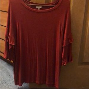 Fall colored shirt dress